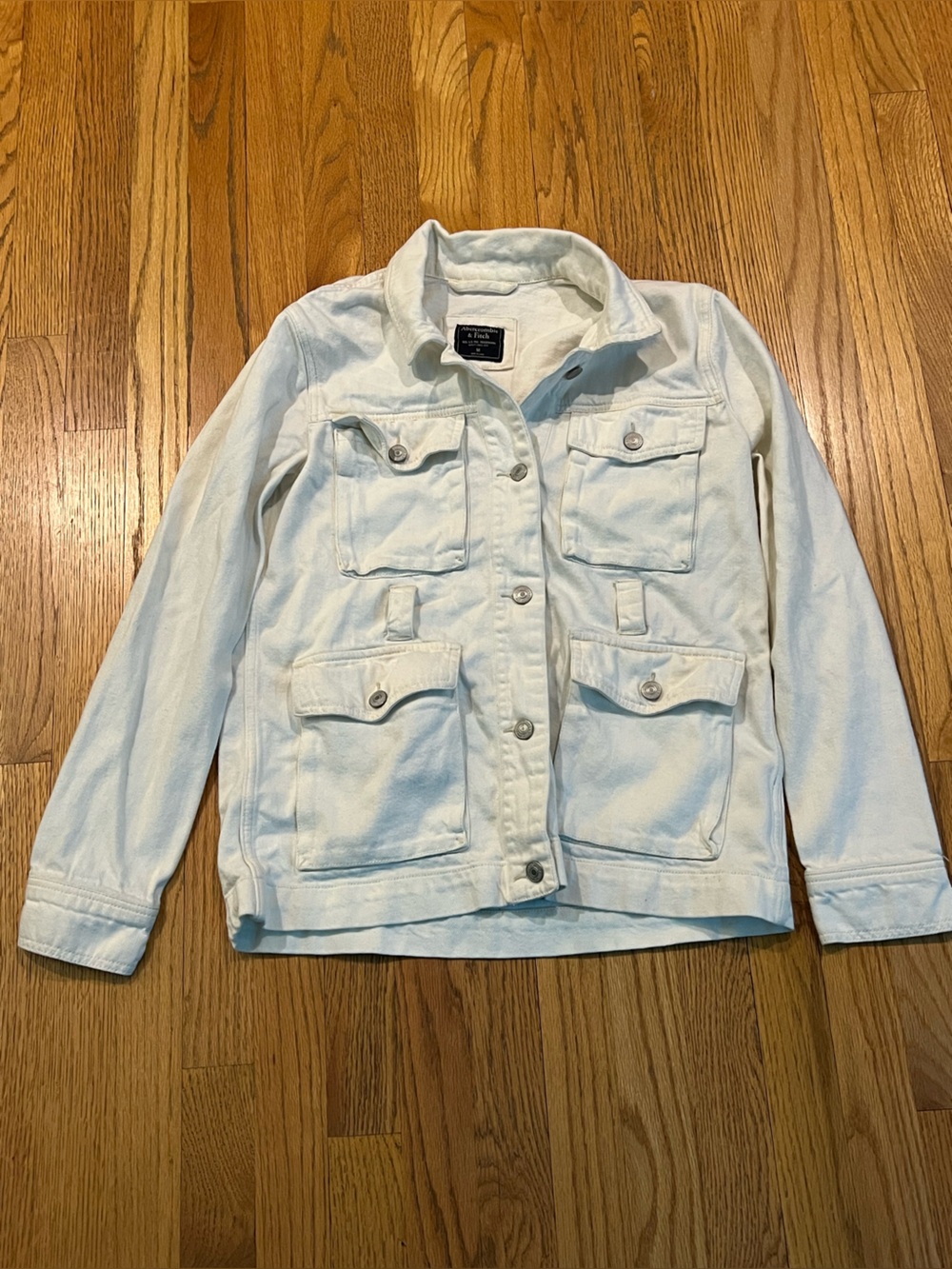 Abercrombie & Fitch Light Cream Utility Jacket